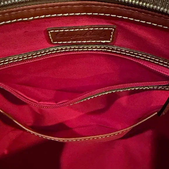 Dooney & Bourke Pebble Grain Zip Zip Satchel in White - Picture 9 of 15